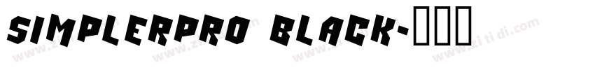 SimplerPro Black字体转换